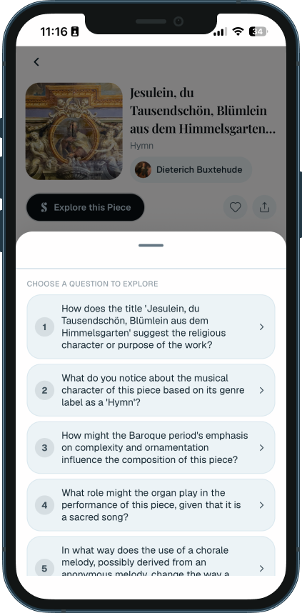 PSLM guided questions to explore a work in depth